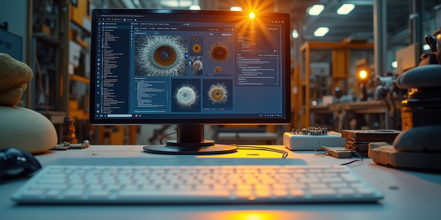 IT Remanufacturing – Techniker überholt Laptops in moderner Werkstatt für nachhaltige IT-Lösungen