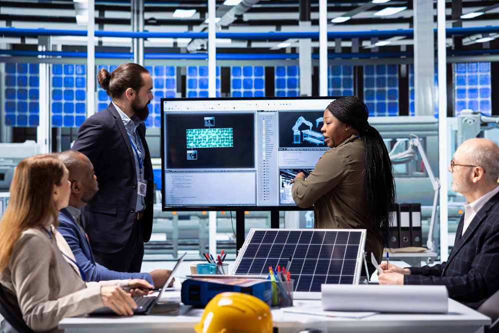 Techniker verbessert Cloud Sustainability durch energieeffiziente Cloud-Infrastruktur für nachhaltige Datenverarbeitung bei ReUsed-IT.