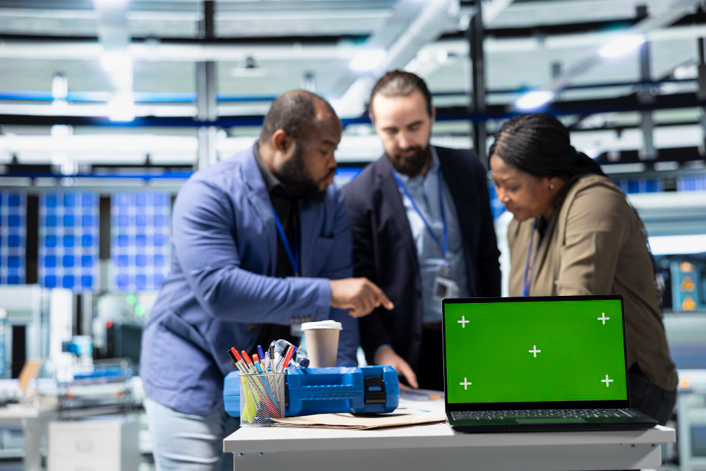 Techniker führt nachhaltiges E-Waste Management und IT-Recycling im ReUsed-IT-Labor durch