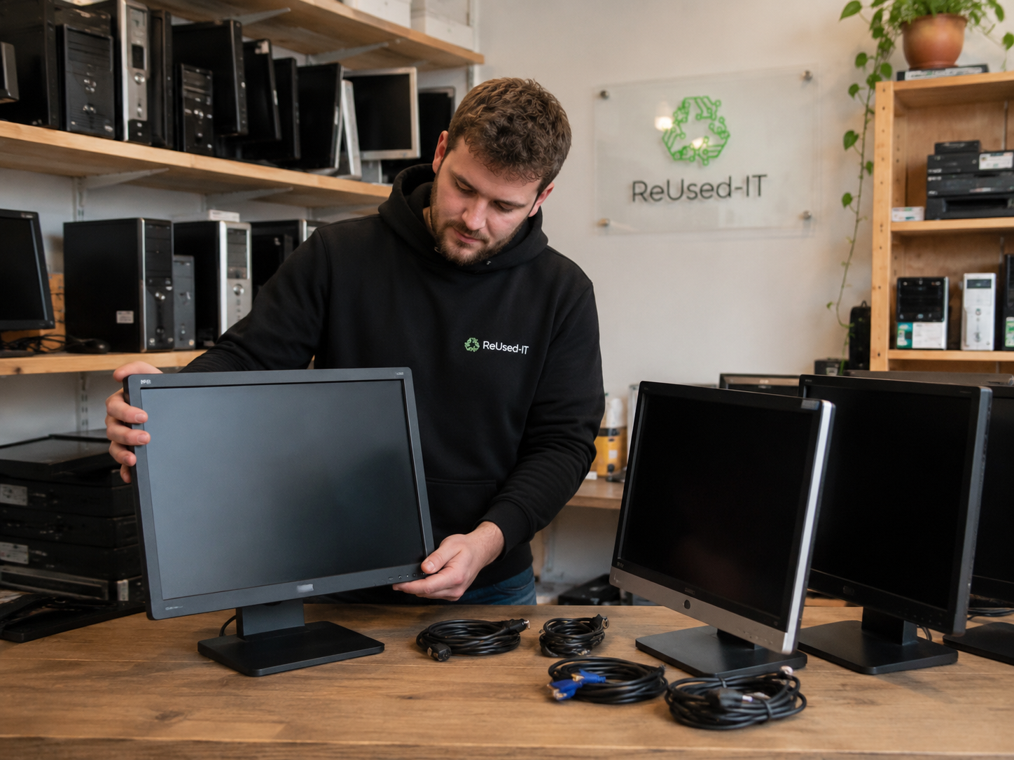 Einkaufsmanager plant nachhaltige Beschaffungsstrategie im Rahmen der Circular IT Procurement bei ReUsed-IT