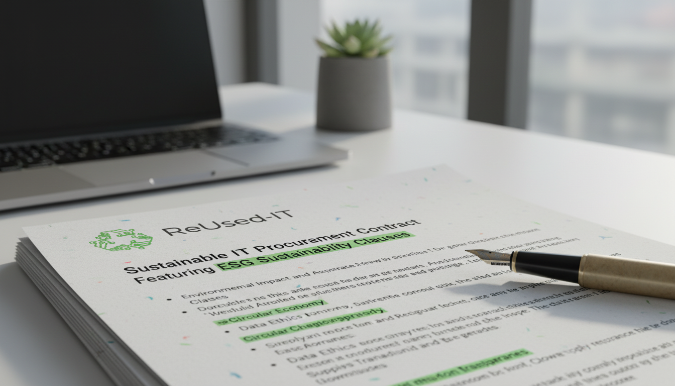 Sustainable IT Procurement Contracts mit ESG-Nachhaltigkeitsklauseln in IT-Verträgen