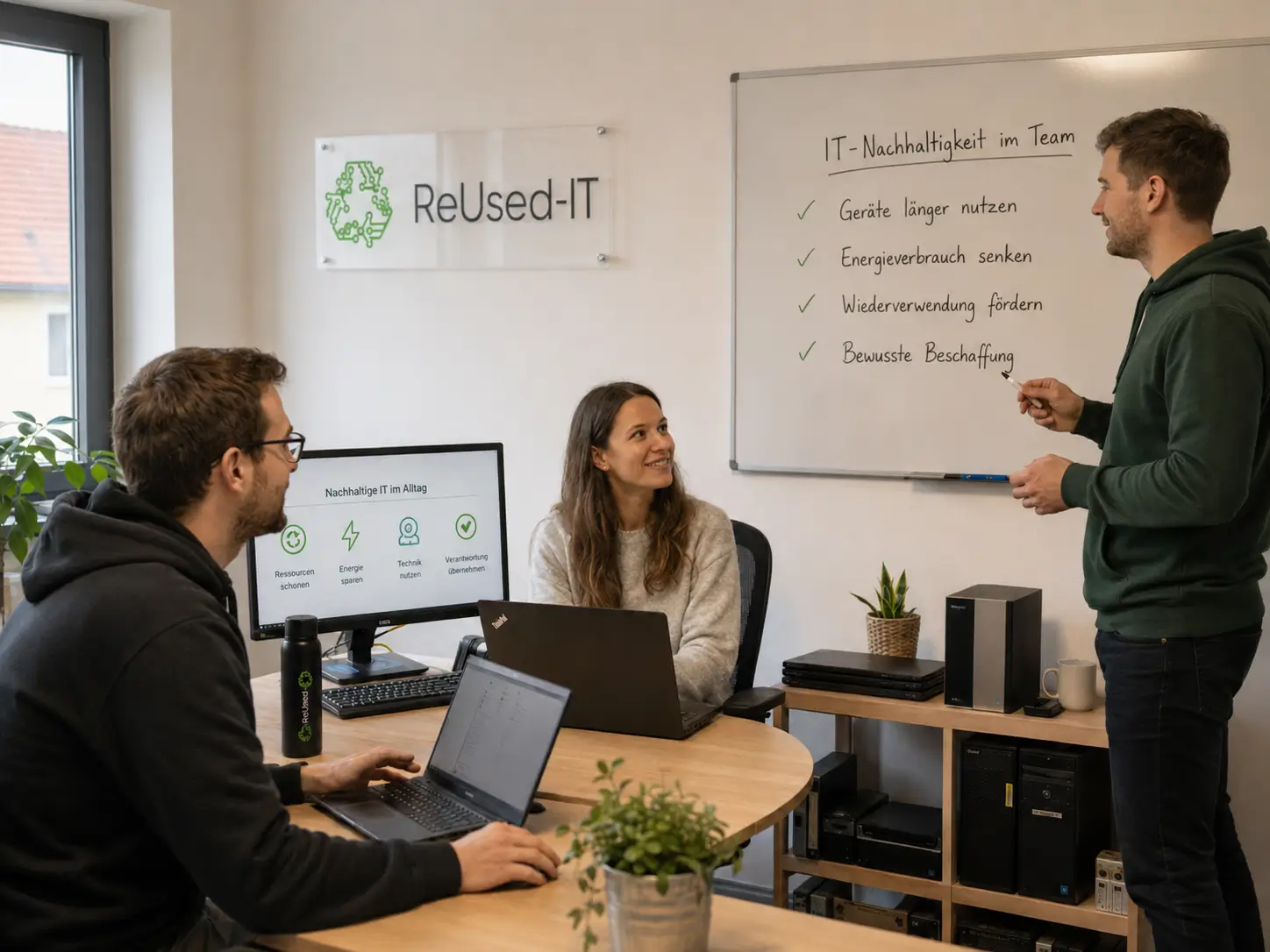 IT Sustainability Culture im Unternehmen mit IT-Team bei nachhaltiger Planung und Green IT Strategie
